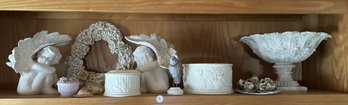 LOT OF MOSTLY COMPOSITION DECORATIVE ITEMS