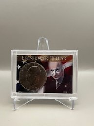 1972-D Eisenhower Dollar In Plastic Case