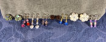 Jewelry - Vintage Clip Back Earrings  (8 Pairs)