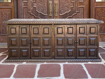 Vintage Tile Top 4- Door Credenza