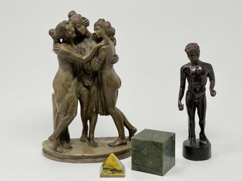 The Three Graces Resin Figurine, David Bronze Statuette And More