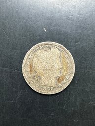 1892 Barber Silver Quarter