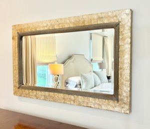 Large Capiz Shell Beveled Wall Mirror