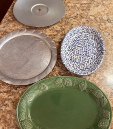 Vintage Trays - Metal And Ceramic