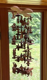 Mid Century Wood Object Wind Chimes