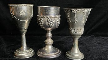 Silverplate Goblets Set Of 3