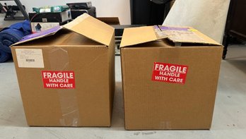New & Never Used Two Full Boxes Of Styrofoam For Packing & Shipping.  Small & Big Styrofoam.