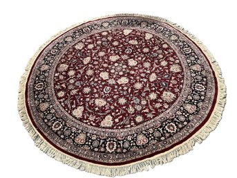 Circular Tabriz Style Wool Rug 8' Appx. $8000 Retail