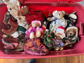Stuffed Animals And Christmas Decor