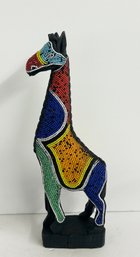 Beaded Giraffe Sculpture