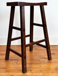 A Mahogany Saddle Stool