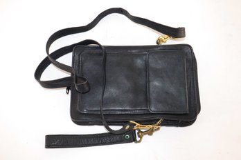 Black Men's Leather Cross Body Bag