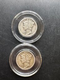 2 Mercury Dimes 1941, 1941-D