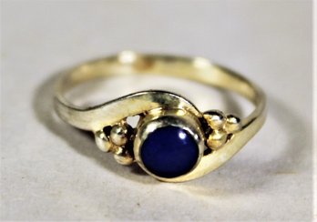 Sterling Silver Ring Having Lapis Stone Size 6.5