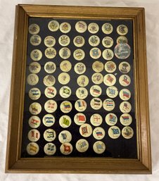 Framed Metal International Flag Pins