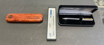 Fine Ball Point Wood Pen, Gold & Silver Color Mixed Pen, Roller Ball Pen & Black Super Bowl Pen. JJ/D4