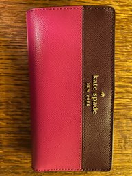 Hot Pink And Burgundy Slim Bifold Kate Spade Wallet