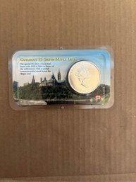 Beautiful 1999/2000 Canadian Silver 5 Dollar Coin Uncirculated In Littleton Case