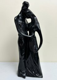 A Vintage Art Ceramic Sculpture - Couple In Embrace