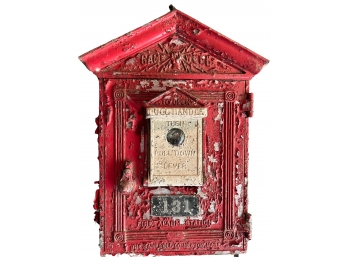 Game Well Antique 1924 Fire Alarm/ Pull Station