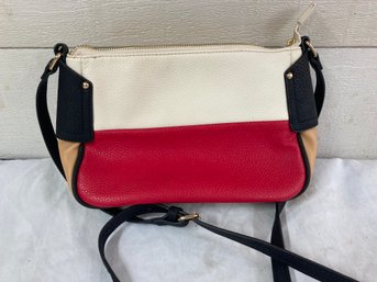 Cross Purse White Red And Black 'C' On Zipper  New