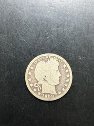 1898 Barber Silver Quarter