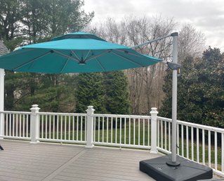 PURPLE LEAF 12 Feet Deluxe Patio Umbrella & Stand