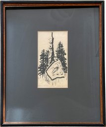 A Vintage Woodblock Print - Wedding Totem