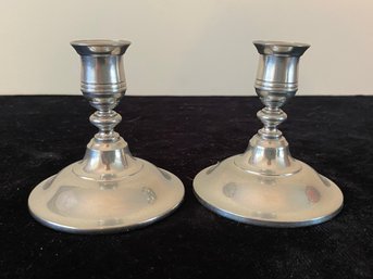 2 Piece Silver Candle Holders