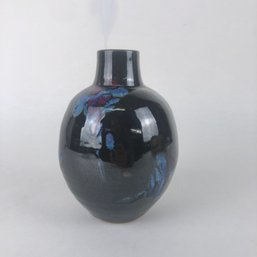 Black And Purple Studio Pottery Vase