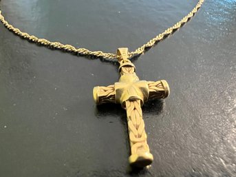 18K Gold Cross Made In Turkey