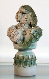 Mid Century Italian Art Pottery Girl Vase