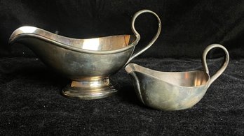 Pair Of Silverplate Gravy Boats