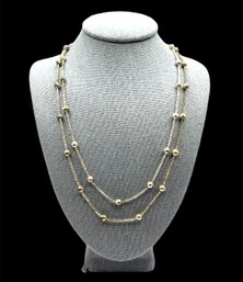 Beautiful Dyadema Italian Sterling Silver Beaded Chain Necklace