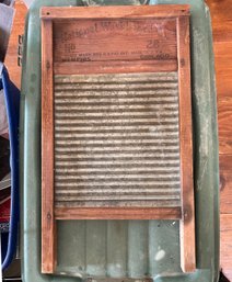 An Antique Metal Washboard!