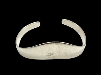 Gorgeous Mexican Sterling Silver Heavy Curvy Cuff Bracelet