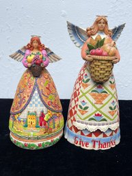 Pair Of Jim Shore Angel Figurines