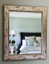 Wonderful Wall Hanging Mirror With Distressed Silver Finish