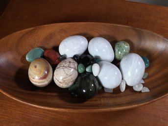 Lot Of Vintage Marble / Quartz Eggs And Polished Stones - Very Nice - Many Things You Can Do With This Lot