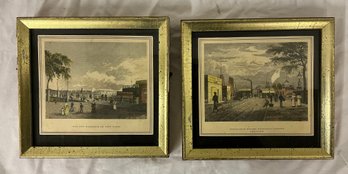 Two Hand Colored Framed Prints