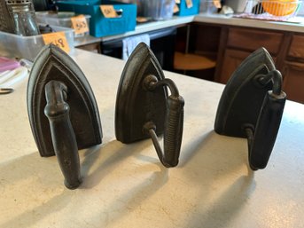 3 Cast Iron Sad Irons