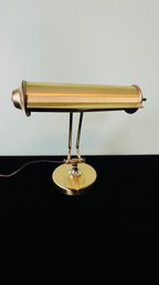 Adjustable Neck Brushed Brass Desk Lamp