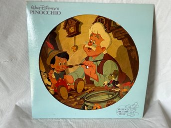 Vintage Disney Picture Disc Of Pinocchio- Excellent Condition With Sleeve