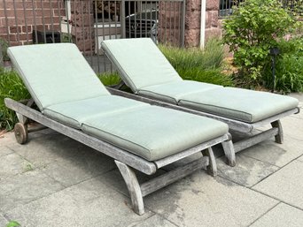 A Pair Of Teak Lounge Chairs By Kingsley-Bate (Cushions Included) 3rd Of 3 Sets