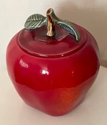 Vintage Apple Shaped Cookie Jar