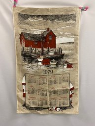 Vintage MCM 1979 Wall Tapestry Calender