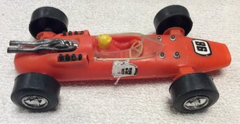 Vintage Red/Orange Formula 1 Plastic Race Card