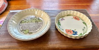 Pyrex Glass Pie Dish, Royal China Co Dishwasher Safe USA Bowl, Villeroy & Boch Table Ware Bowl- Germany.