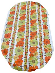 Vintage 1970s Flower  Table Cloth