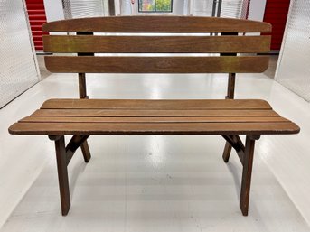 Solid Teak Outdoor Bench